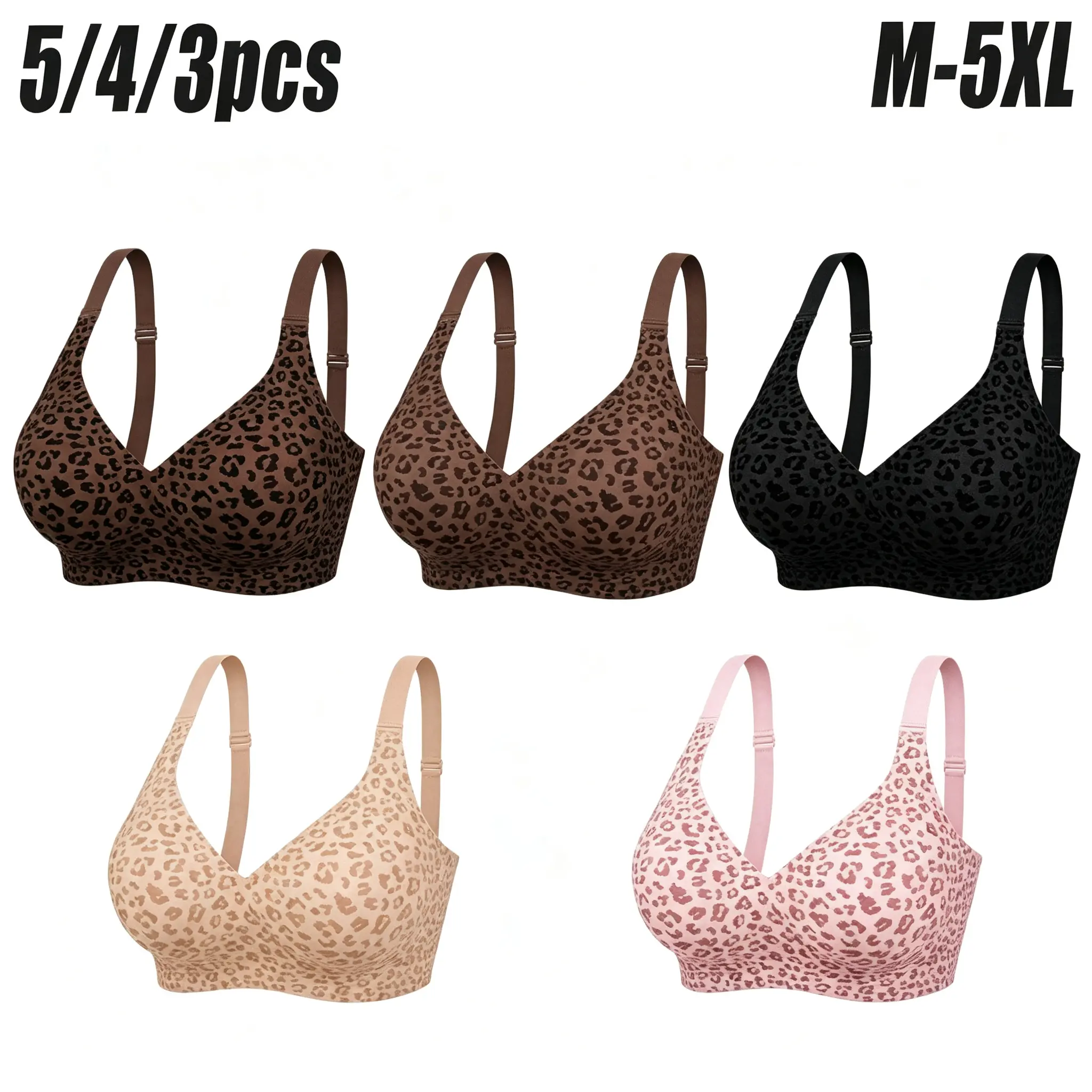 Women’s seamless sexy leopard print bra – breathable and comfortable, women’s push-up bra, women’s leopard print bra with leopard print pattern/-plus-size sports bra/plus-size fashionable tank top/plus-size yoga bra, suitable for all seasons, gift
