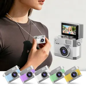 Mini Keychain Digital Camera (Including 32GB Memory Card, Card Reader and Adapter) It Supports Photo Taking and Video Recording, and Is A CCD Flip-screen. It Is An Awesome Gift for Holidays and Christmas, Pocket Camera