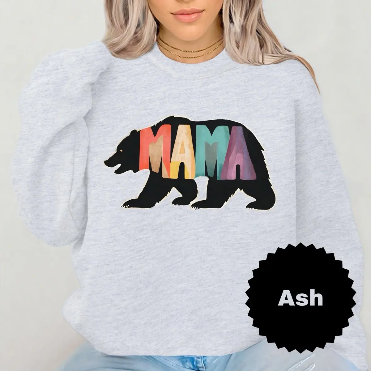 Mama Bear Sweatshirt, Mom Sweatshirt, Mother's Day Gift, Crewneck Jumper, Gift for Her, Cozy Mom Sweater Comfy Everyday