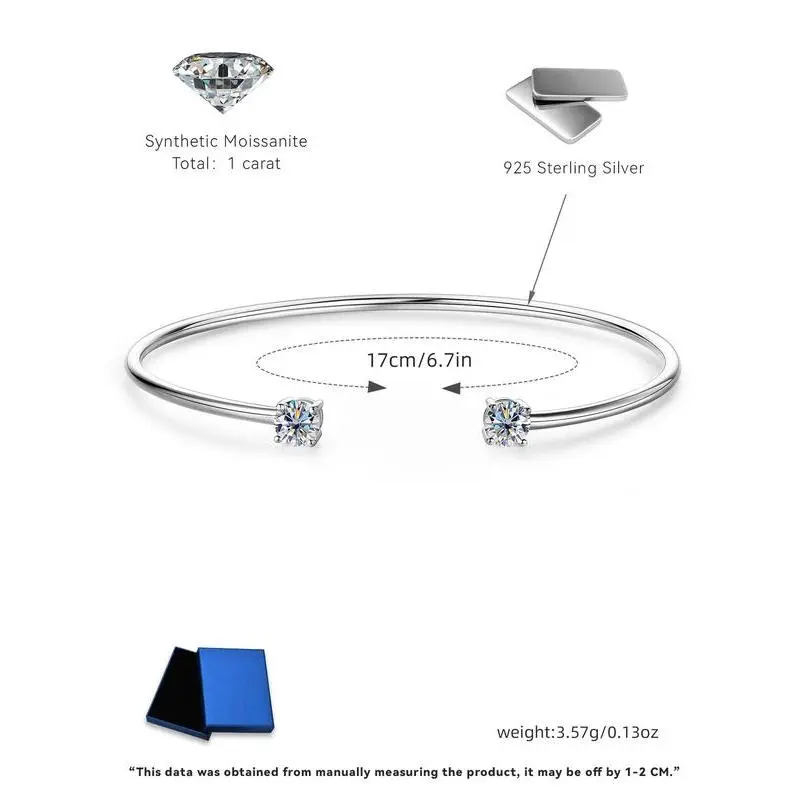 S925 Sterling Silver Decor Cuff Bangle, Fashion Jewelry for Party, Daily Clothing Decor, Trendy All-match & Exquisite Jewelry for Birthday Gift S925 Sterling Silver Decor Cuff Bangle, Fashion Jewelry for Party, Daily Clothing Decor, Trendy All-match & Exquisite Jewelry for Birthday Gift