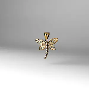 14K Gold Dragonfly Pendant - Model 2359