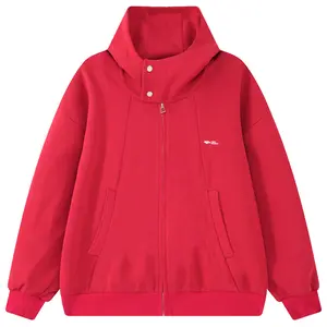 F426 Official Store New American Retro Versatile Stand-Collar Cardigan Heavyweight Basic Hoodie