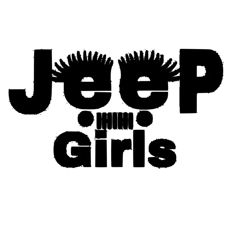 Jeep Girl Lashes Decal