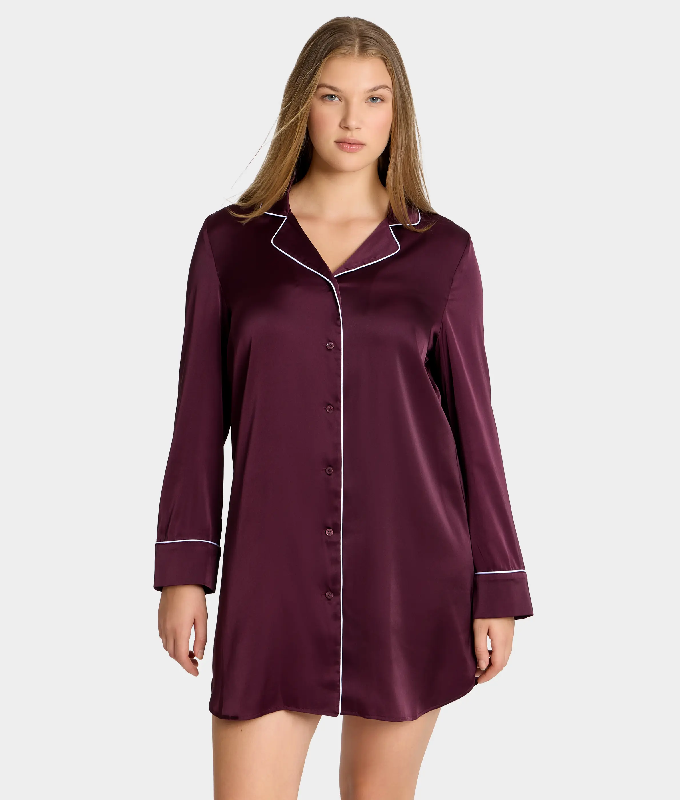 The Washed Satin Sleep Shirt
