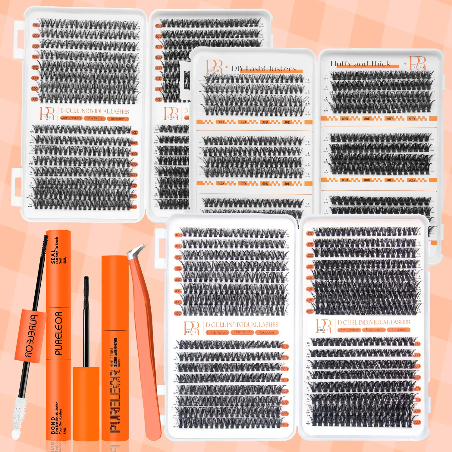 Wispy Eyelash Clusters Extension Kit, D Curl Individual Lashes with Mixed 10-16mm Lengths for a Natural Volume Look, DIY At-Home Application, Beauty Products, Natural Lash Clusters, Wispy Lash Clusters