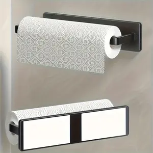 wall-mounted tissue holder, Toilet paper holder, no drilling required, space-saving, strong adhesive, stable load-bearing, easy access, suitable for kitchens, bathrooms, Bathroom Organizer | stainless steel wall-mounted racks