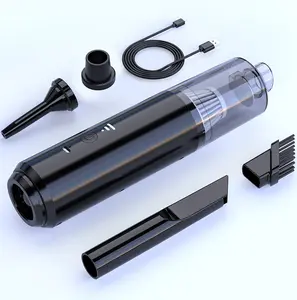 Car Vacuum Cleaner Portable Dust-Catcher with Suction Mouth Brush and Blow Mouth Low Noise Dry and Wet Use Type-C Charging Strong Suction Cordless Vacuum Sweeper for Home and Auto Interior