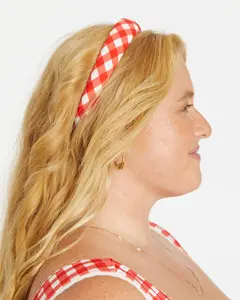 Gingham Headband (Red)