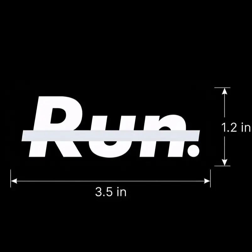 RUN Decal 2-Pack For Car Enthusiasts High-Quality Automotive Exterior Accessory