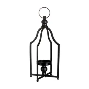 Glitzhome Modern Farmhouse Open Scroll LanternSmall