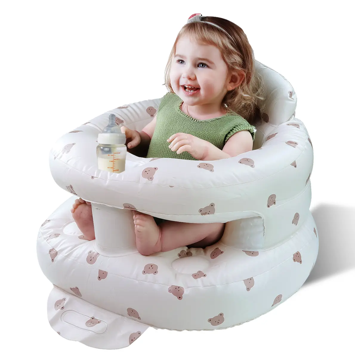 nflatable Baby Seat for 3-36 Months Babies, Blow up Baby Chair with Built-in Air Pump, PVC Material, Full Enclosure Protection, Outdoor Travel Inflatable Chair for Infant