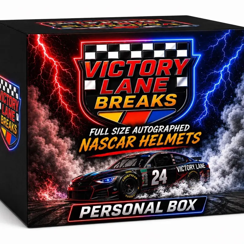 Personal Box Victory Lane Breaks Autographed NASCAR Driver Full-Size Helmet Collectible Racing Memorabilia