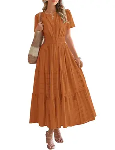 BTFBM Women's Summer 2026 Casual Maxi Dress Lightweight Short Sleeve V Neck Boho Dress with Pockets #Outdoorfun BTFBM Women's Summer 2026 Casual Maxi Dress Lightweight Short Sleeve V Neck Boho Dress with Pockets #Outdoorfun