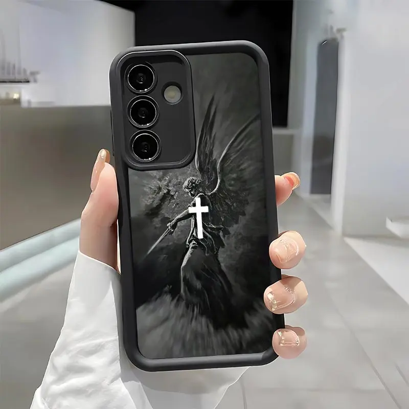 The angel whoap pearedto Balaam Soft&Flexible TPU Silicone Phone Case For Galaxy S26 Ultra S25 Edge S24 FE S23 S22 S21 Plus A13 A14 A15 A16 A17 A33 A34 A35 A36 A52 A53 A54 NOTE20 Durable|Shockproof|Full Camera Protection|Anti-Fingerprint summerwins