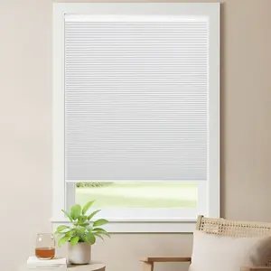 300+ Sizes No Drill Blackout Honeycomb Blinds - Cordless Cellular Shades Perfect Fit Any Window Custom Light Blocking Bedroom Kitchen Window Cover Easy Install Home Upgrade