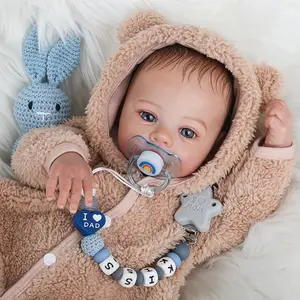[WOOROY] Reborn Doll - Christmas & Birthday Gift, 18 Inch Realistic Baby Doll Lifelike Full Baby Boy Real Life Baby Doll with Soft Vinyl Body can Swimming with Accessories Gifts for Kids 3+