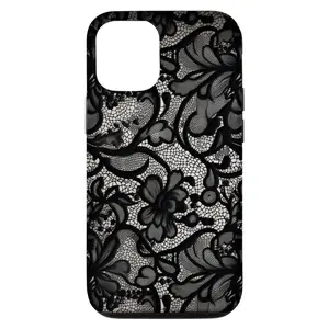 Magsafe Black Lace Vintage Pattern Case, Phone Accessories, Cute Phone Case, Fashion Case, Perfect Gift for Her/Him, Phone Case for iPhone, Creative Dual Layer Case