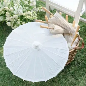 Elegant Wedding Paper Parasol Umbrellas, Bamboo & Paper Material, Perfect for Bridal Showers, Parties, Table Decor