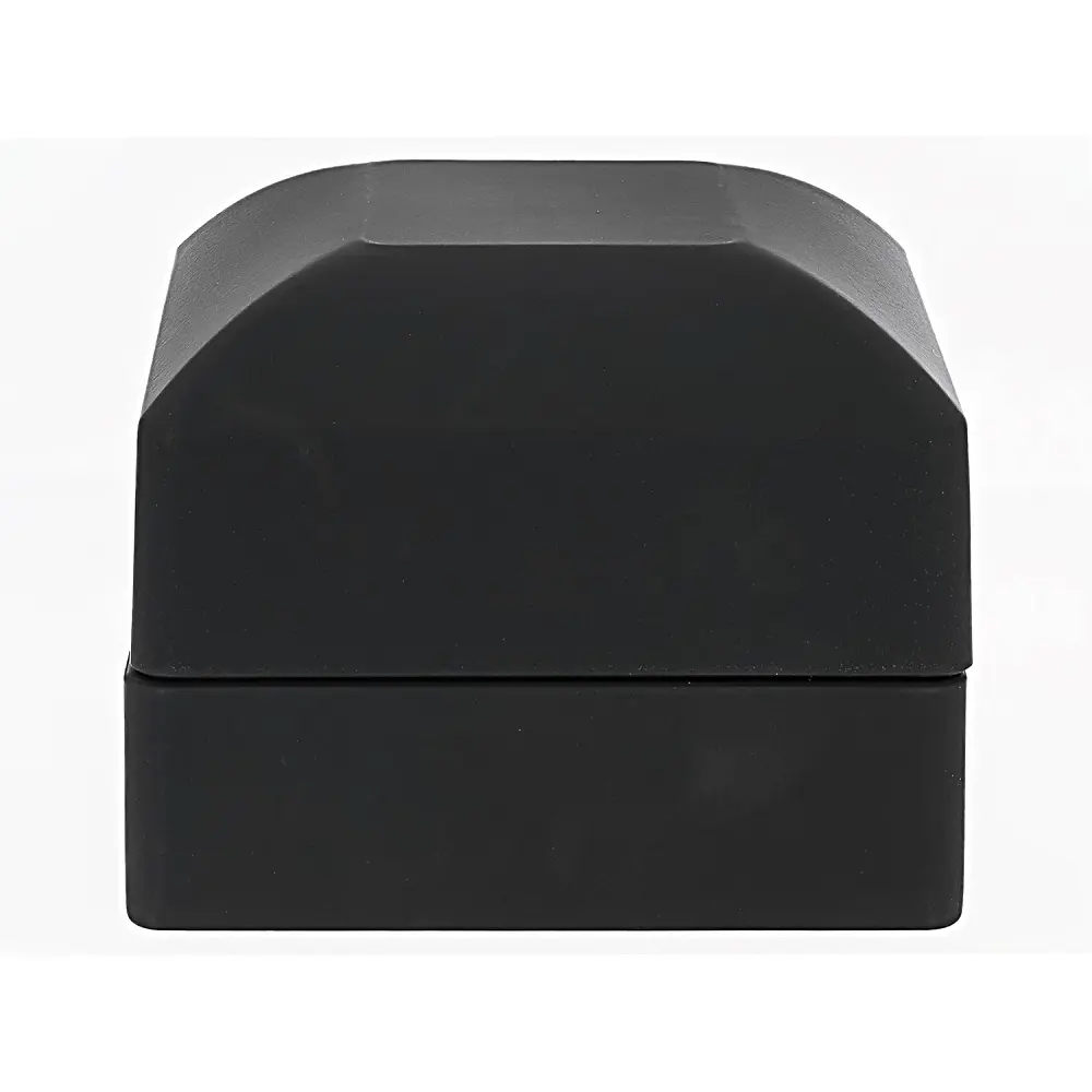 JTV LED Light-Up Black Ring Box, Jewelry Organizer & Home Storage Solution (Approx 6.5x6x4.8cm), Light-Up Box Jewelry Boxes & Organizers