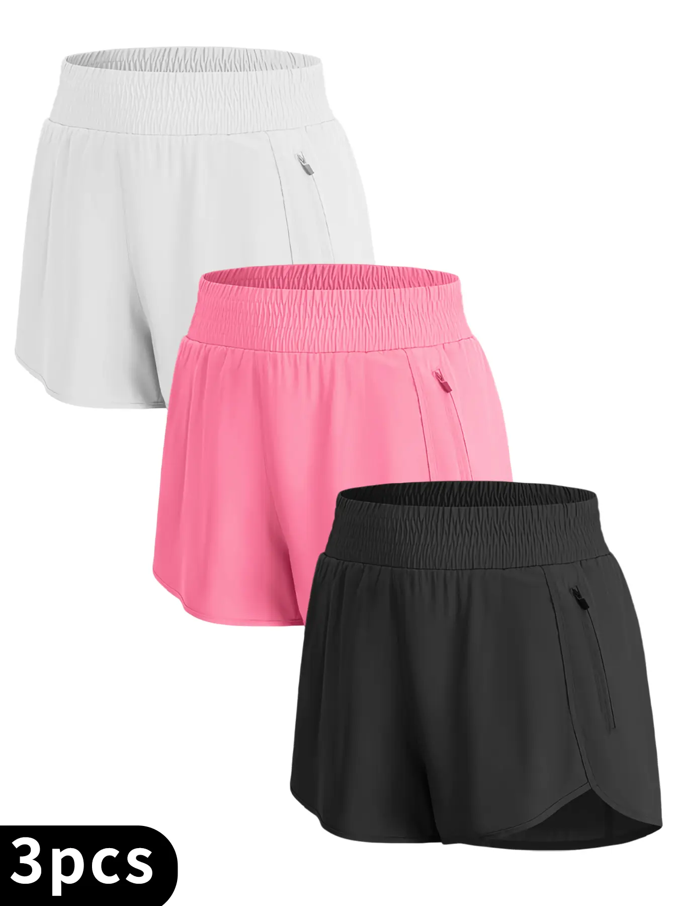 3-Pack  High-Waisted Stretchy Yoga Skorts, Breathable & Comfortable, Machine Washable, Ideal For Sports, Tennis And Daily Wear Workout Skirts Active Skirts White Athletic Skirt