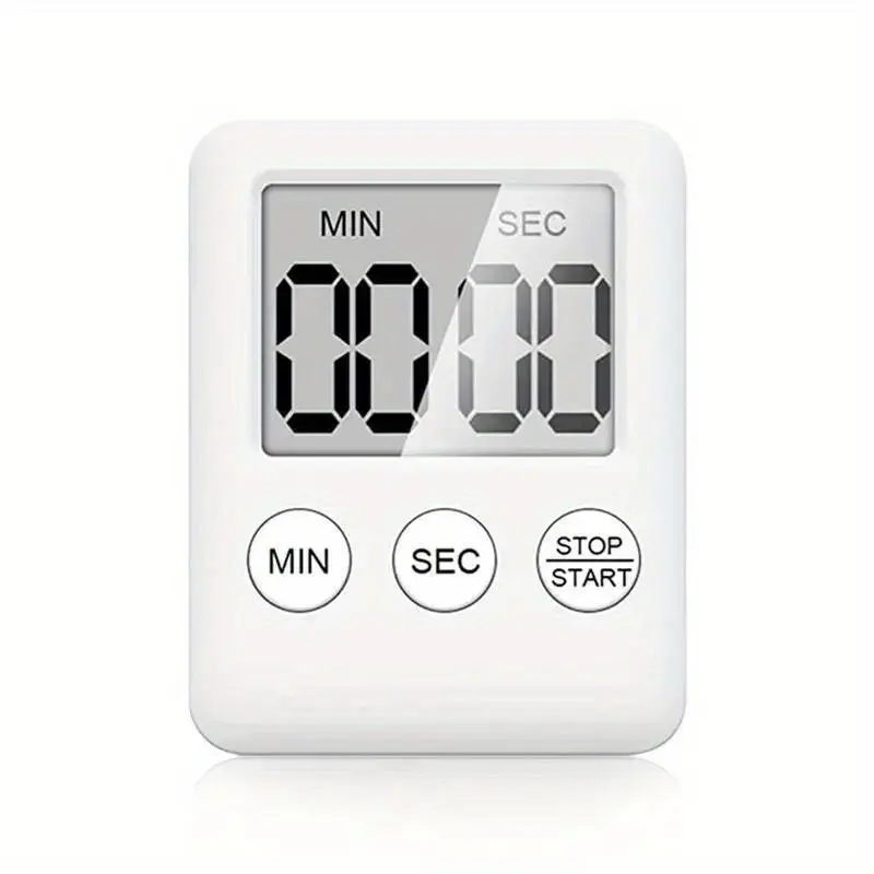 Kitchen Timer Magnetic Cooking Digital LED Display Loud Alarm Minute Second Count Up Countdown Countup Boiling Eggs Timer Digital Adjustable Timer