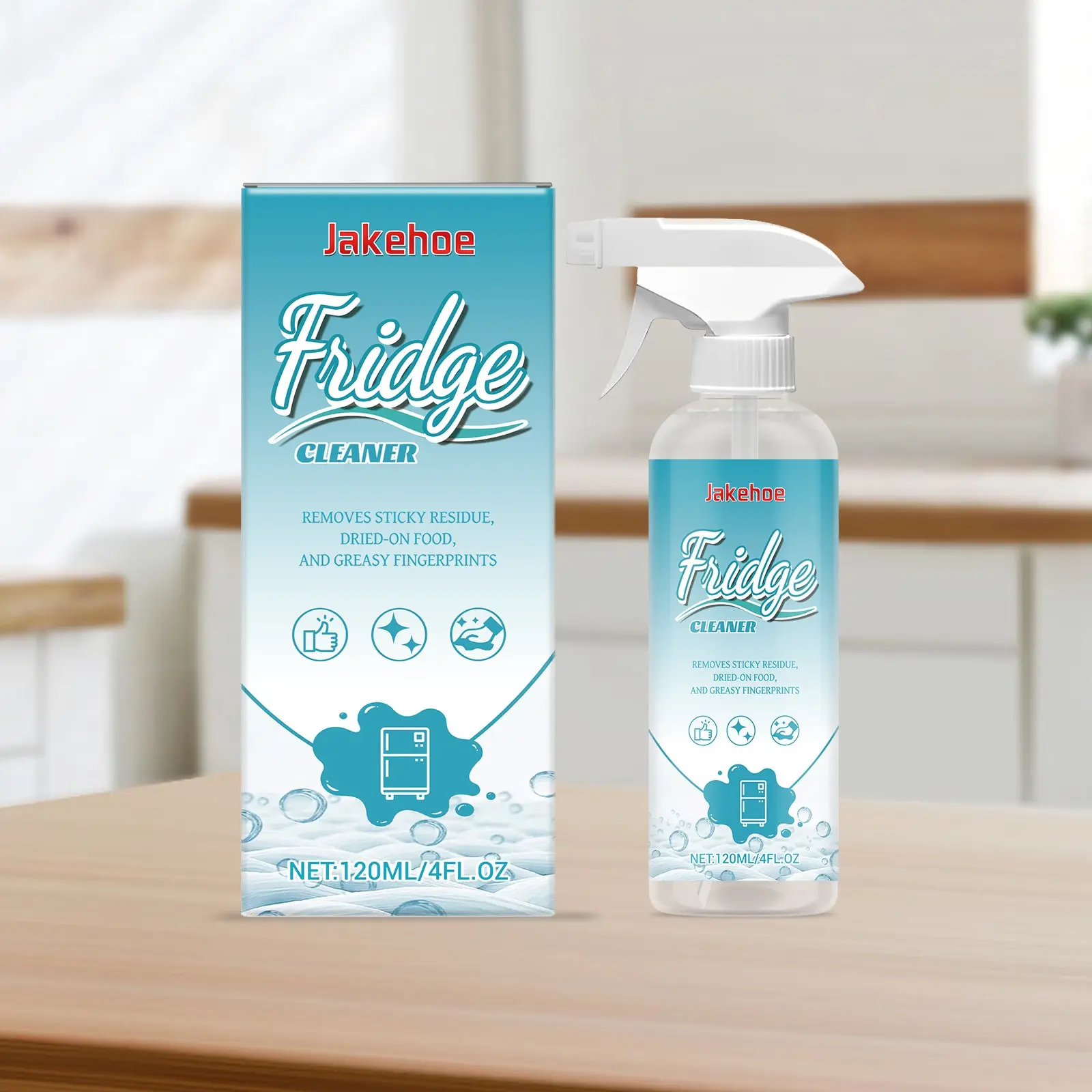 Jakehoe Refrigerator Cleaner, Multi-Functional Odor Eliminator, Home Use Fridge Stain Remover, Cleaning Care Agent, Freshen Your Fridge