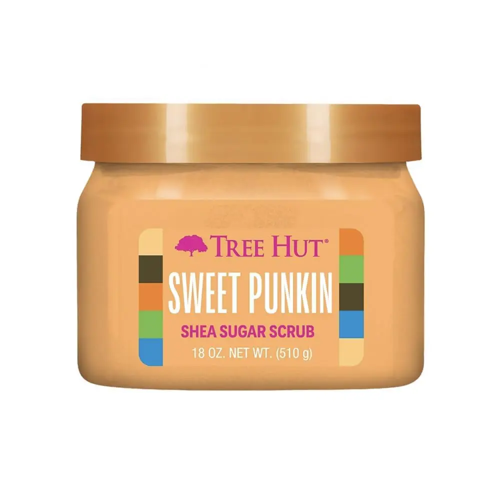 Tree Hut Shea Sugar Scrub, Sweet Punkin, 18 Fl Oz | Exfoliating Body Scrub Removes Dead, Dry Skin for a Soft & Hydrated Feel, Nourishing Essential Body Care