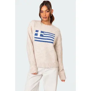 Greece Oversized Chunky Knit Sweater