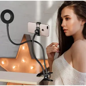 LED Selfie Ring Light for Live Adjustable Makeup Light-8cm Stand Adjust the angle as you wish freely and it will be firmly and reliably stable. Party Gifts clt  ponytails