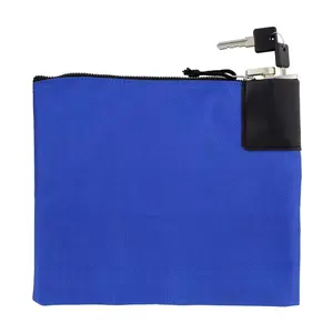 Nylon Money Bag with Lock for Secure Cash and Coin Storage, Durable Nylon Material, Ideal for Travel and Daily Use