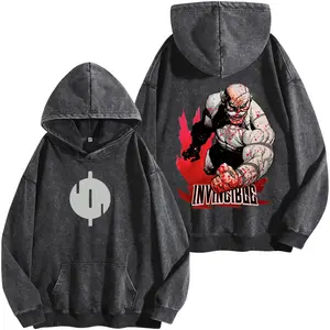 Invincible Conquest Graphic Streetwear Apparel | Vintage Black Wash Hoodie, T-Shirt, Sweatshirt & Tank Top | Premium Anime Inspired Comic Fan Gear