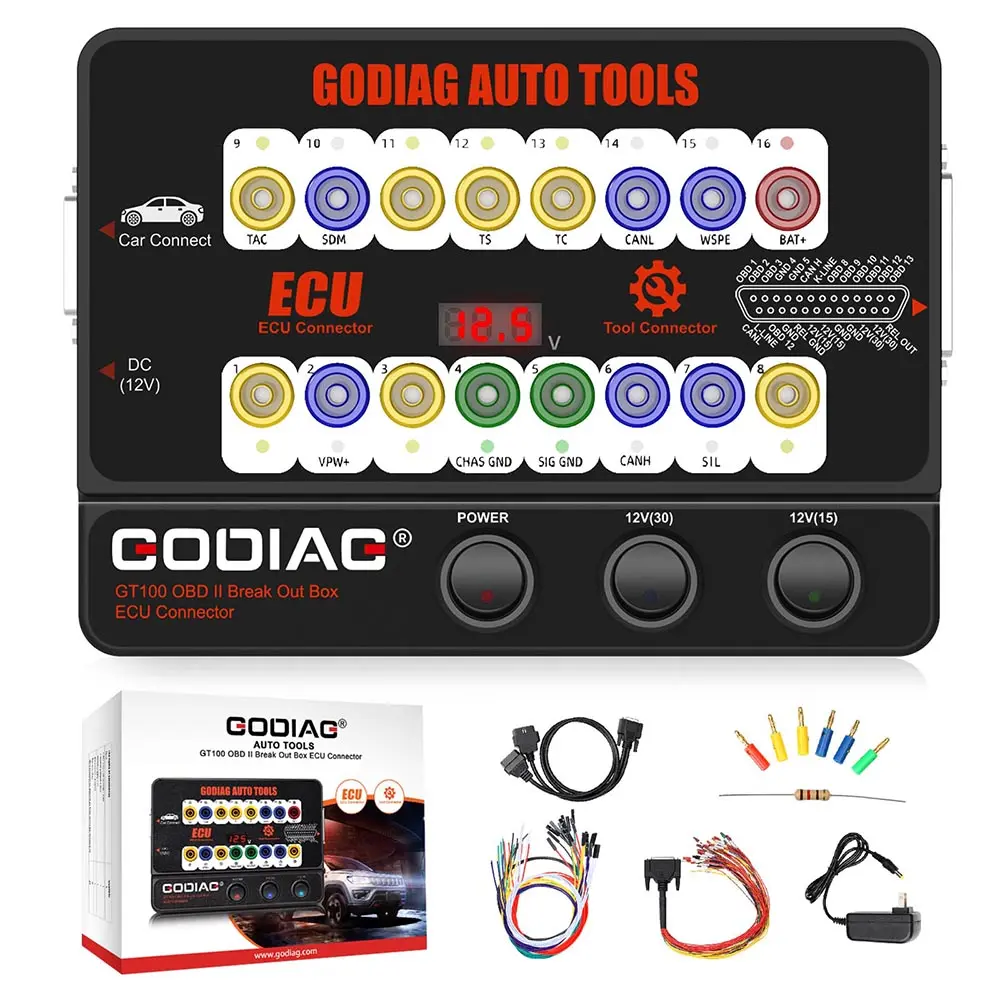 GODIAG GT100 OBD II Break Out Box ECU Connector