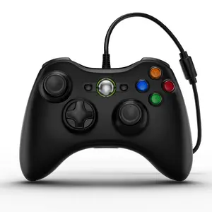 Wired Controller For Xbox 360/PC Windows, 5.9ft Cord, USB connection, Enhanced chip, Upgraded Joystick, Double Vibration, Gamepad, Console, Black
