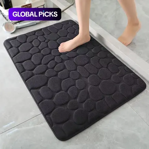 Bathroom Floor Mat, 1/2 Counts Soft Bathroom Mat Thick Bath Mat, Bathmats for Bathroom, Door Carpet Suitable for Bedroom Balcony Living Room Home Decoration Summer Gifts #GLOBAL PICKS