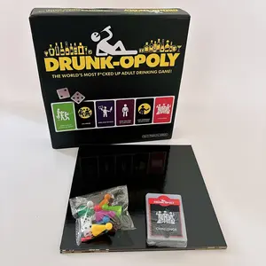 Adult Drinking Game Board Set, Includes 60 Durable Waterproof Cards, Perfect for Parties, Couples Dates, Single Party, Anniversary, Team Building, Tabletop Games