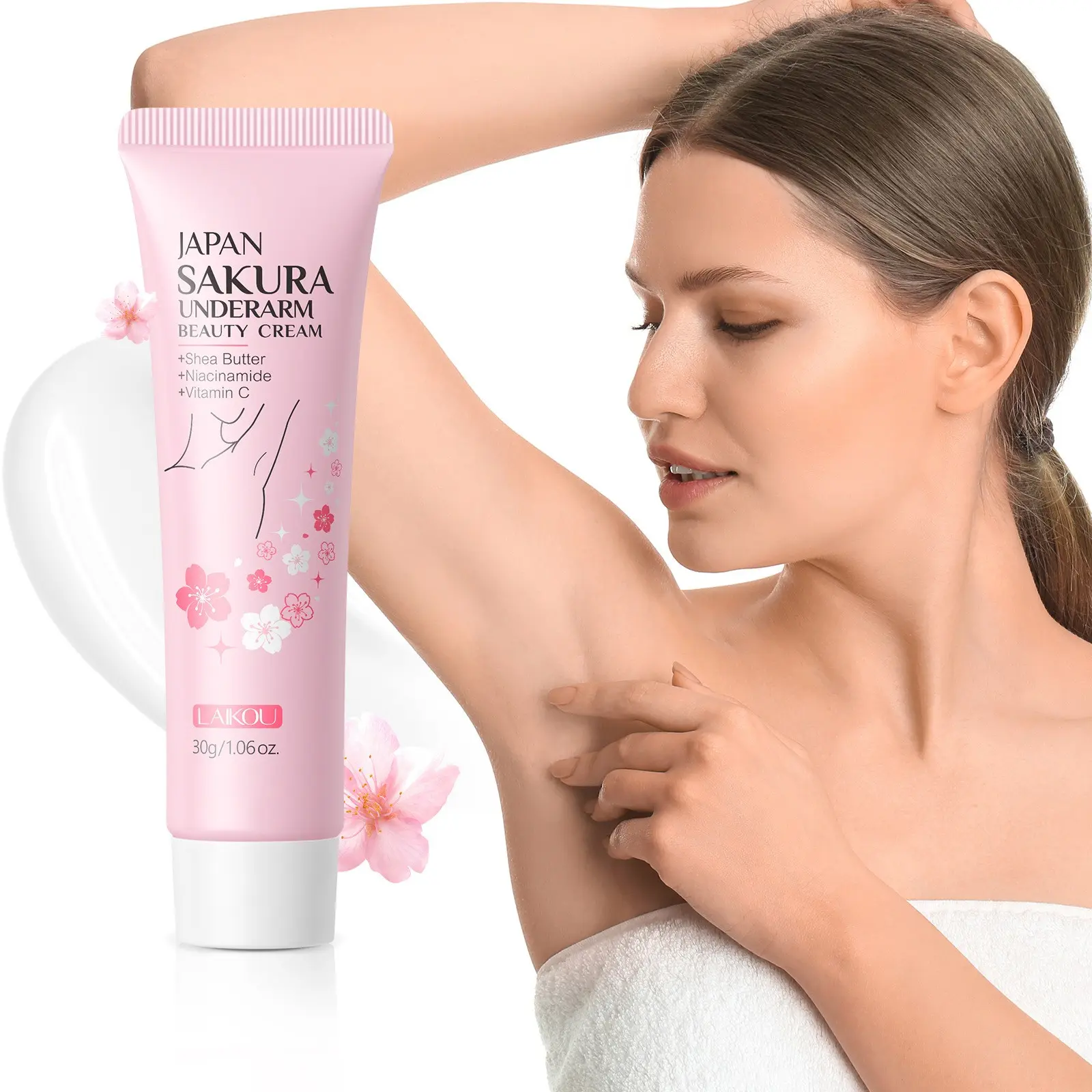 Sakura Brightening Moisturizing Hydrating Cream 30ml  Japanese Cherry Blossom Underarm Treatment  Fades Dark Knees & Ankles  Gentle Non-Irritating Formula  Body Care Essential Gentle Safe for Sensitive Areas Hydration Moisturizing Cream