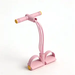 Elastic Yoga Pedal Puller 6-Tube Resistance Band, Multifunction Pull Rope for Full-Body Home Gym, Sit-Up & Abdominal Workou