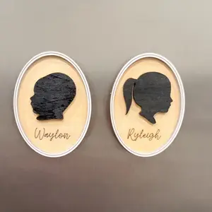 Custom Silhouette Magnet - Personalized Name Design, Ideal for Decorative Use