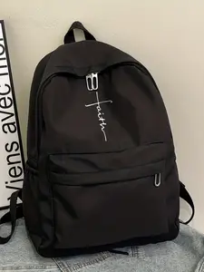 2D Cross-Print Backpack, Casual Minimalist Design, Ample Storage, Suitable for Men and Women, Everyday Use, Outings, Commuting, Travel, Travel Backpacks, Birthday Gift
