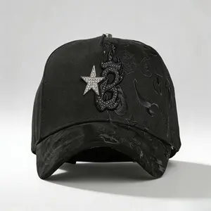 EL BARBAS HATS B-STAR GRAFFITI BLACK SNAPBACK HAT BARBGRAFFI BLK Black premium adjustable hat, unisex– Limited Edition Streetwear Snapback Embroidered Hat