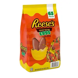 REESE'S Milk Chocolate Peanut Butter Eggs Easter Candy 65 pcs. taffy candy Snack Bonbon- Easter gift candy easter day