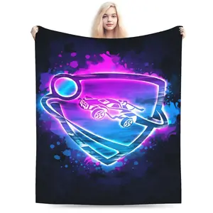 Rockets Leagues Flannel Blanket Autumn  Soft Warm Throw Blanket for Students Bedroom Pattern Bedspread Sofa Bed Cover