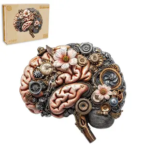 Mechanical Brain Stem Wooden Jigsaw Puzzle for Adults and Kids Unique Shape Animal Wood Puzzles Challenging Puzzle, Family Game Creative Gifts，Laser-Cut Durable HDF Wood Puzzle