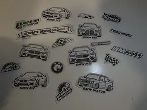 BMW stickers 18 pieces/ Black and white