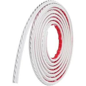 9.8Ft x 0." Peel and Stick Molding Trim for Walls, Flexible Mirror Molding Trim Self-Adhesive Wall Paneling Strip Wallpaper Border for DIY Floor Wall Baseboard, White/