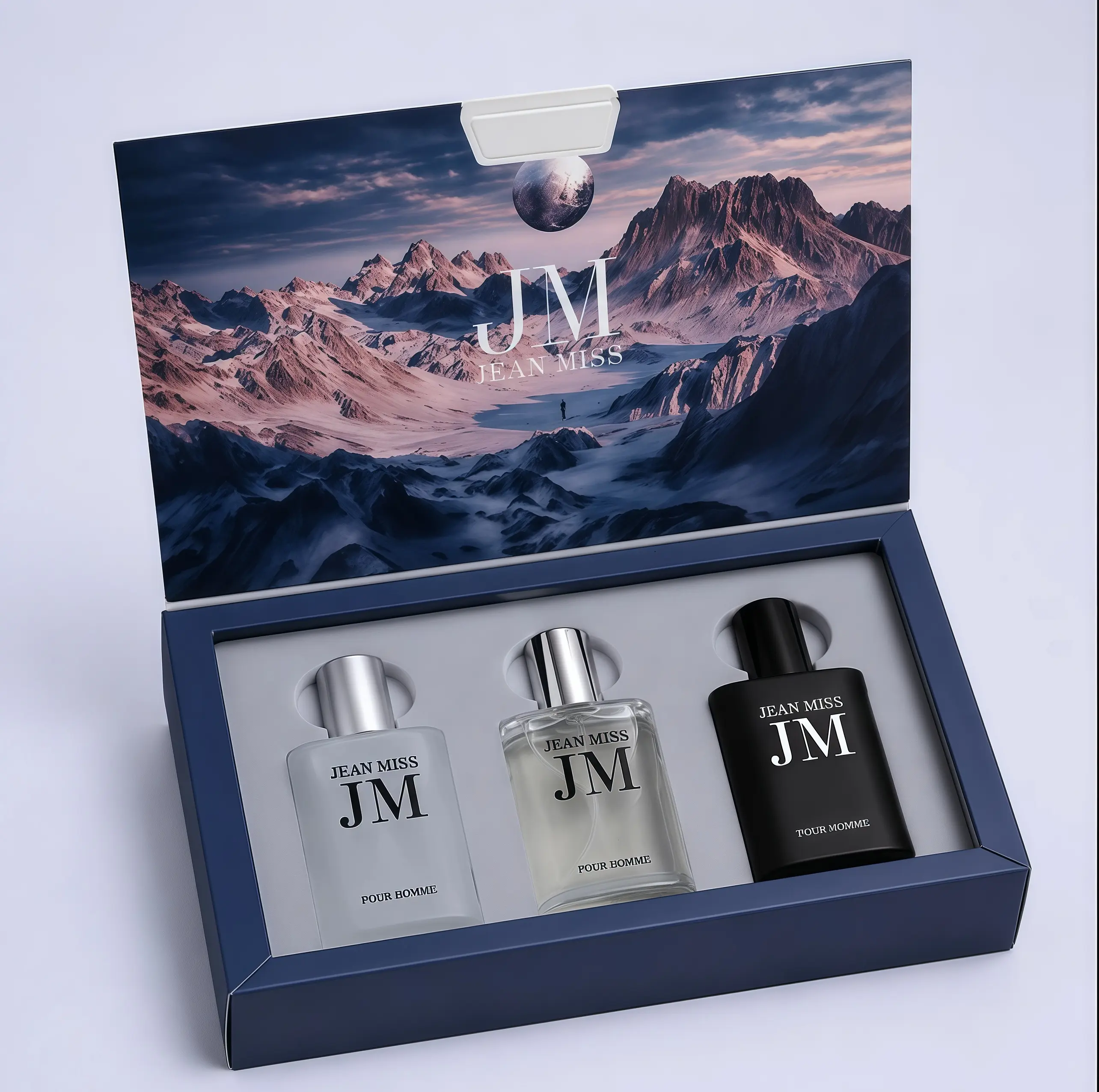 JEAN MISS Men's Perfume Gift Set ｜30ml*3 Pack Eau deToilette Natural Spray- Long Lasting WoodyCitrus Fresh Herbal Summer Perfumes Set forMen, Daily Business Dating Fragrance, LuxuryGrooming Scent ldeal Men Gift for Birthday,Anniversary portable kit