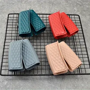 1pair Pot Holder Pan Handle Protective Cover, Home Kitchen Tools, Microwave Anti Scalding Pot Bowl Holder Clip, Modern Kitchen Accessories