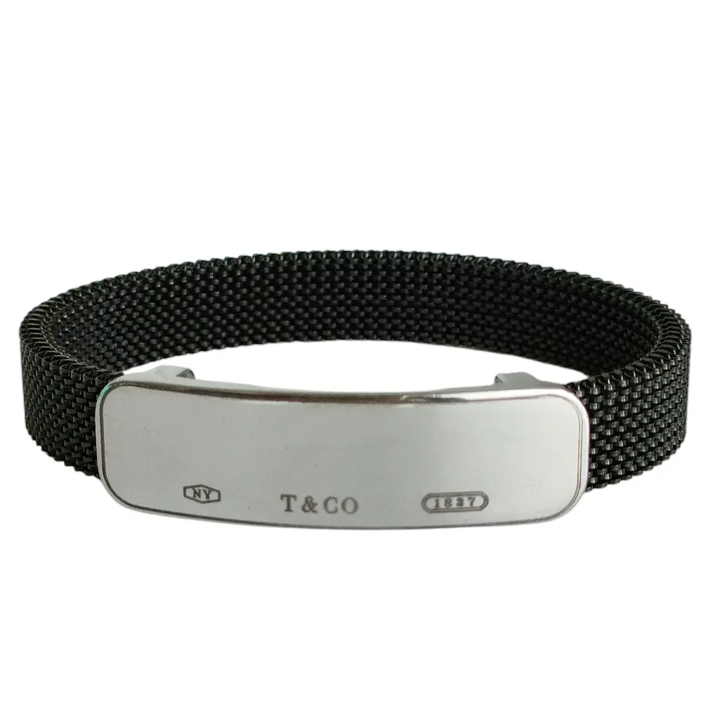 Pre-owned Tiffany & Co. Stainless Small Leather Goods Tiffany&Co. Steel Mesh Bracelet