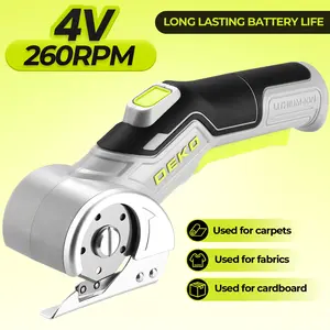 DEKO 4V Cordless Electric Scissors, Rechargeable Cardboard Cutter, USB Charging Supported, Equipped With Type-C Charging Cable, Suitable For Thin Cardboard, Carpet, And Leather.