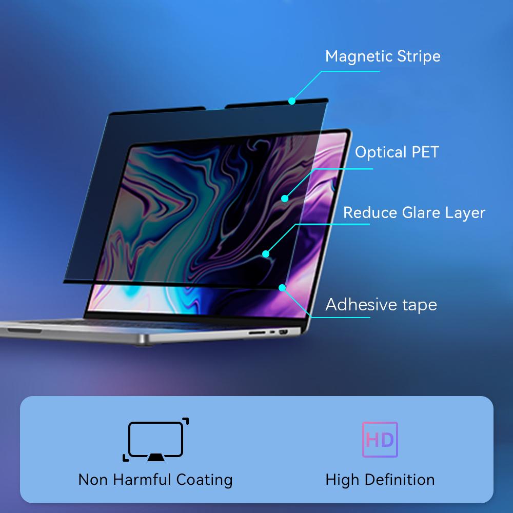 For Mac Pro 13.3inch Magnetic Privacy Screen Protector For Macbook Air 13 Pro 13.3 14 13.6 inch Air13 Anti-Spy Anti-Peep Film For Mac Pro 13.3inch Magnetic Privacy Screen Protector For Macbook Air 13 Pro 13.3 14 13.6 inch Air13 Anti-Spy Anti-Peep Film